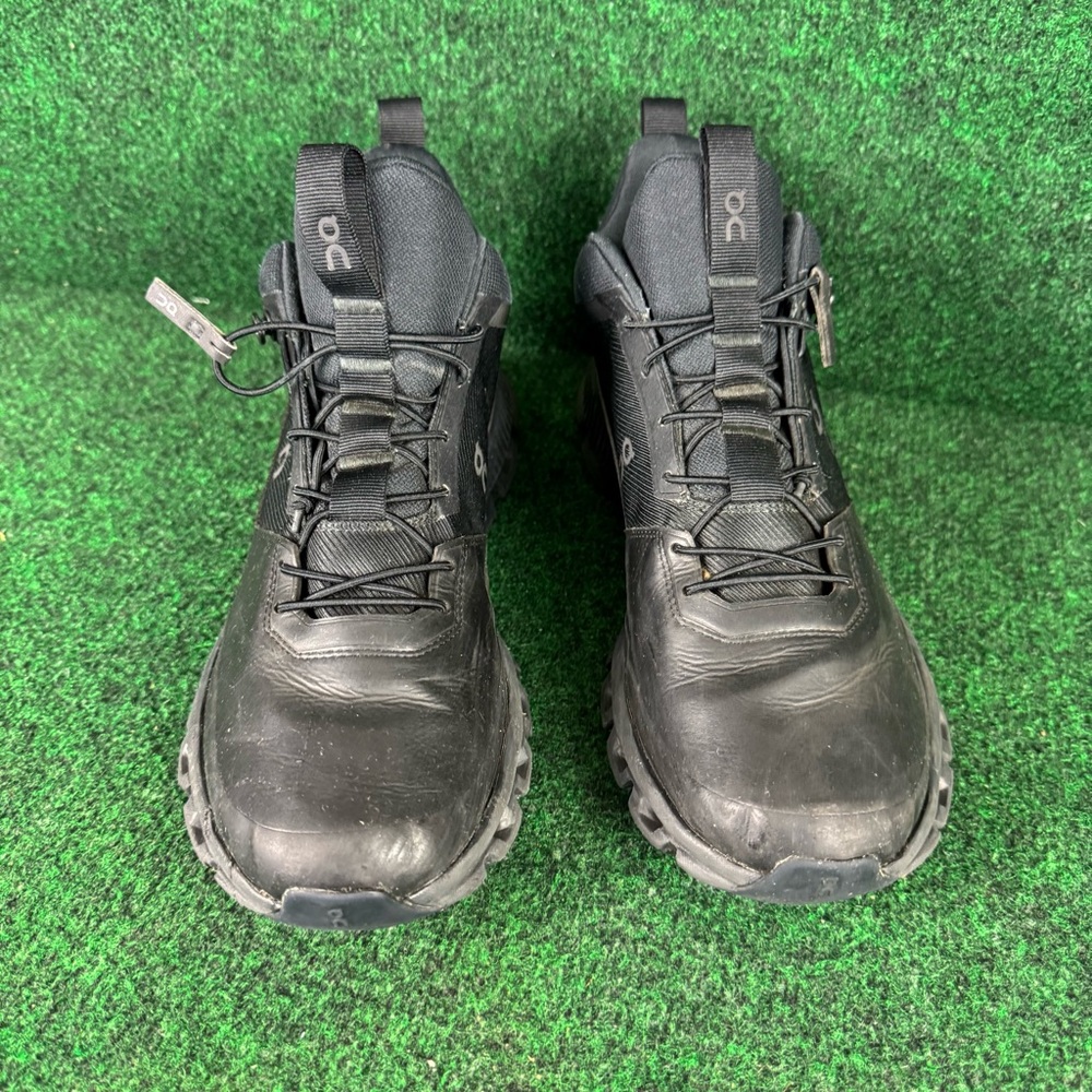 On Running Cloud Hi Shoes Mens Size 8 Black CloudTec Womens 9.5 Waterproof - Picture 2 of 10